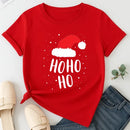 Camiseta Casual 100% Algodão Premium Natal Familia Hohoho Go - PERFEITA PARA O NATAL 🔥 [ENTREGAMOS ANTES DO NATAL]