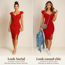 Vestido Mídi Feminino para o Natal - PERFEITO PARA COMEMORAR O NATAL 🔥 [ENTREGAMOS ANTES DO NATAL]