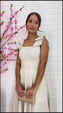 Vestido Longo De Linho Com Lacinho No Ombro - PERFEITO PARA O ANO NOVO🔥 [ENTREGAMOS ANTES DO NATAL]