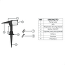 Luminária Espeto Jardim Super Led Energia Solar